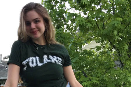 Before heading off to Tulane, the author made one last trip to the Hill to join her classmates for the senior car parade. 