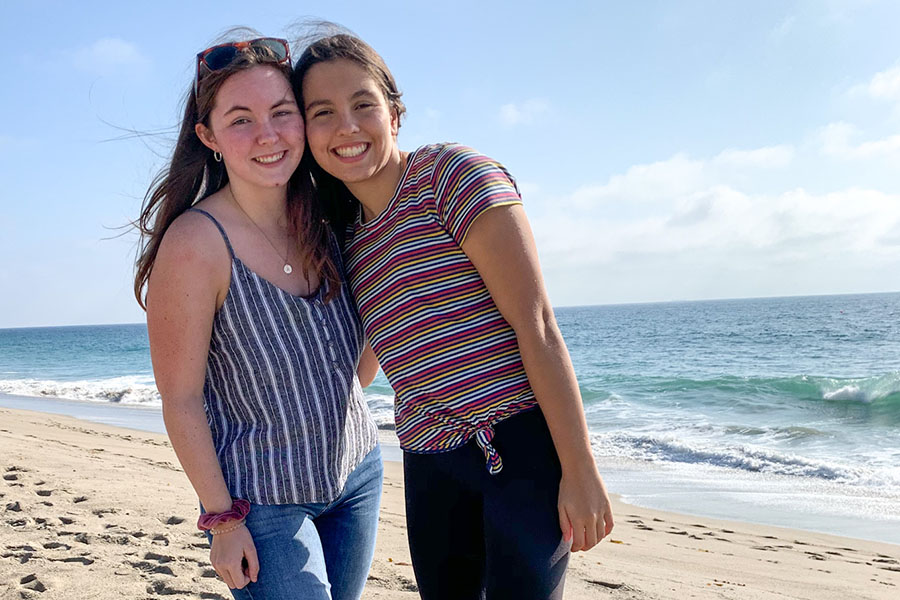 Abbie Toth 21 and Sophia Cotman 21 headed to Point Dume for one of their weekly beach trips. 