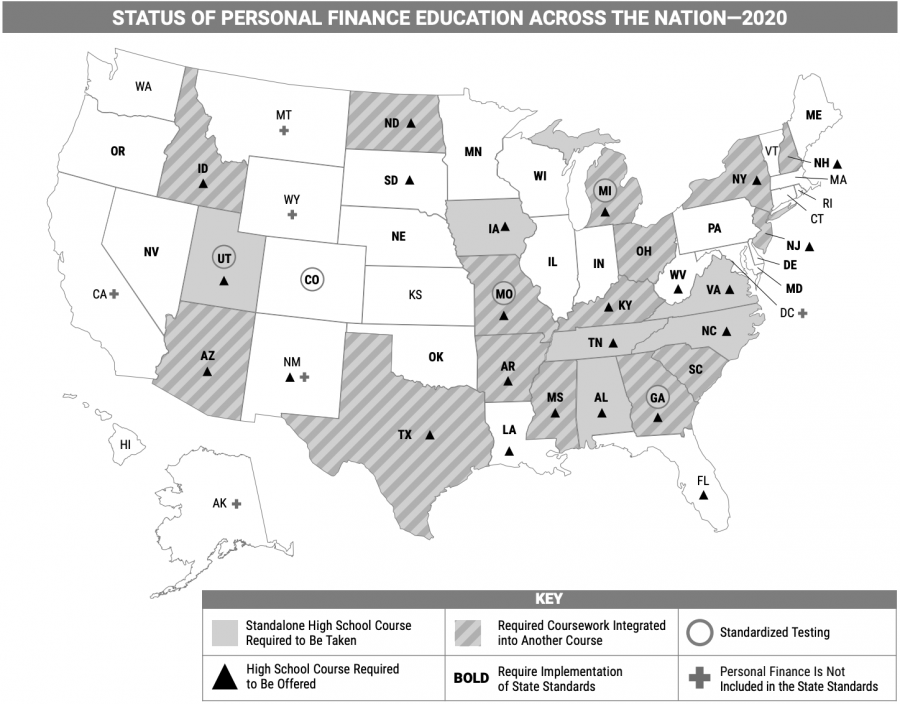 The+Council+for+Economic+Education+surveyed+all+50+states+in+2020+on+the+extent+of+their+high+school+financial+literacy+education+requirements.+