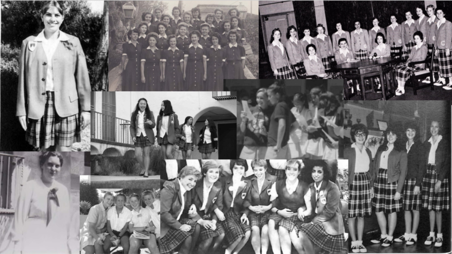 Above+is+a+collage+made+of+snapshots+of+uniforms+at+Flintridge+Sacred+Heart+since+1931.+