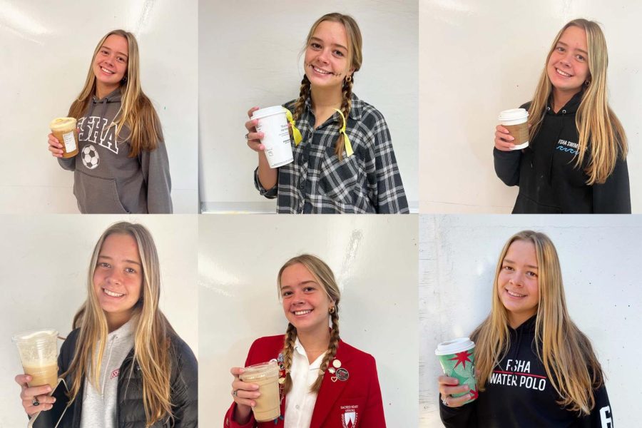 Guinevere Andrews ‘24 drinks coffee religiously. She always buys it from Starbucks in the morning so she’s ready for the school day ahead of her. Her go-to order is an iced vanilla latte.