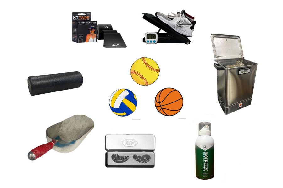 Athletes on the Hill utilize sports equipment and tools in order to stay on top of their game. 