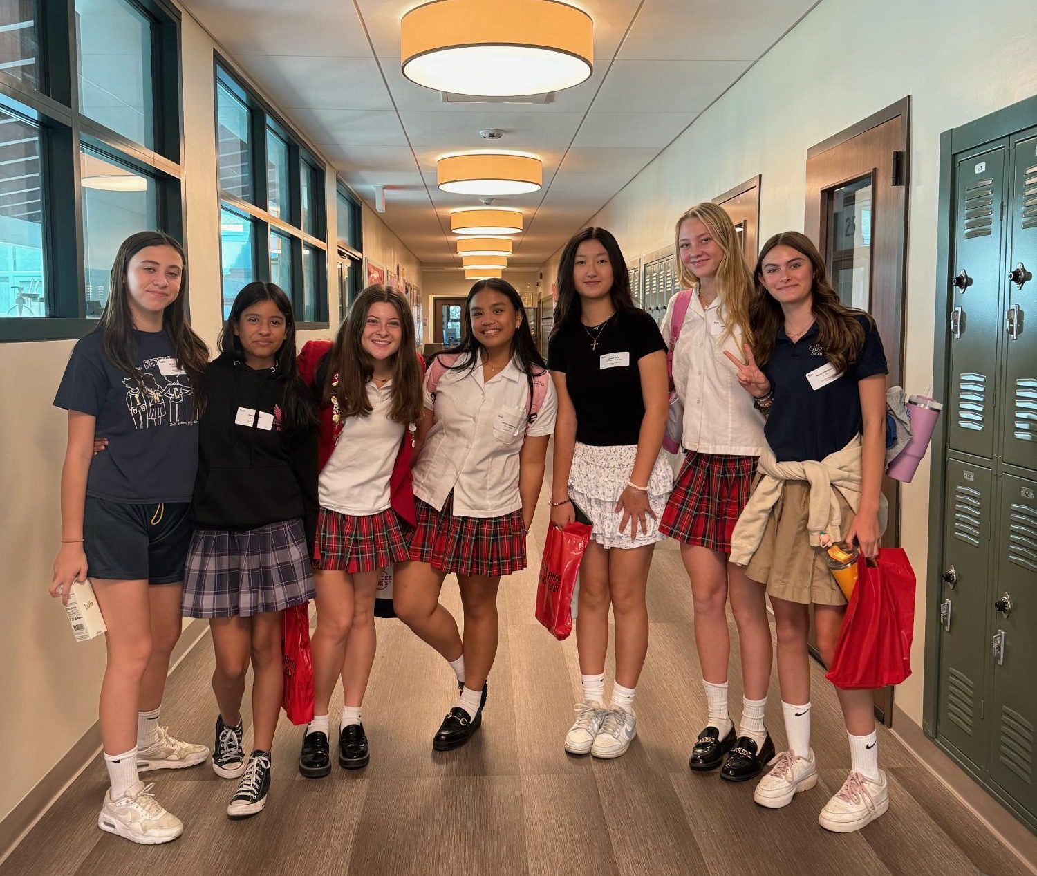 Tologs pictured with prospective students during Shadow Day. Photo taken by Jocelle Lauron '20. 
