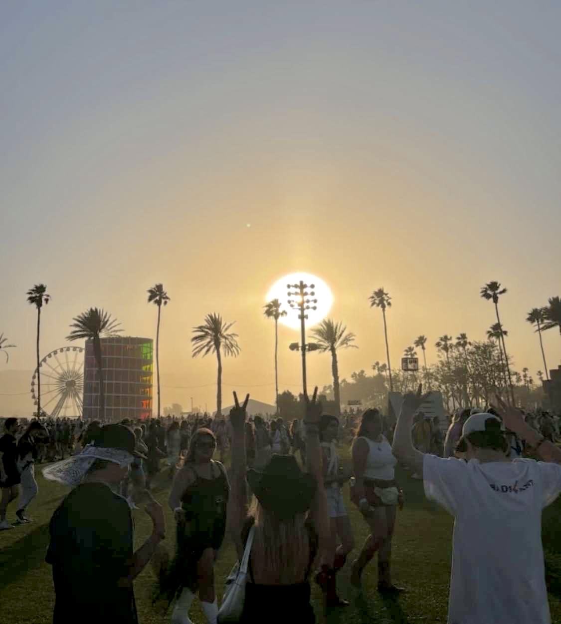 Sunset from Coachella 2024. Photo by Kiana Morinaga '27. 
