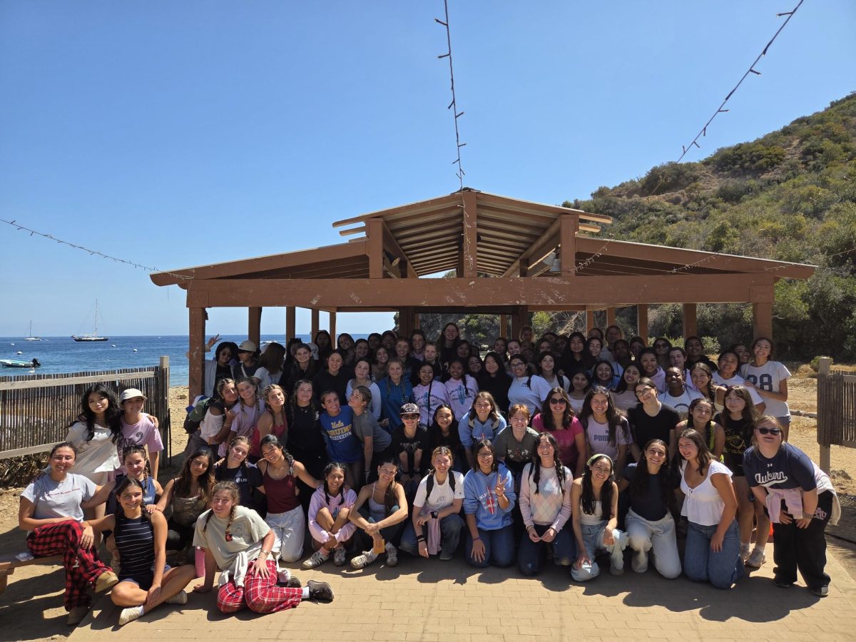 Endless smiles as the Class of 2027 takes on Catalina Island. Photo by Ms. Kim. 
