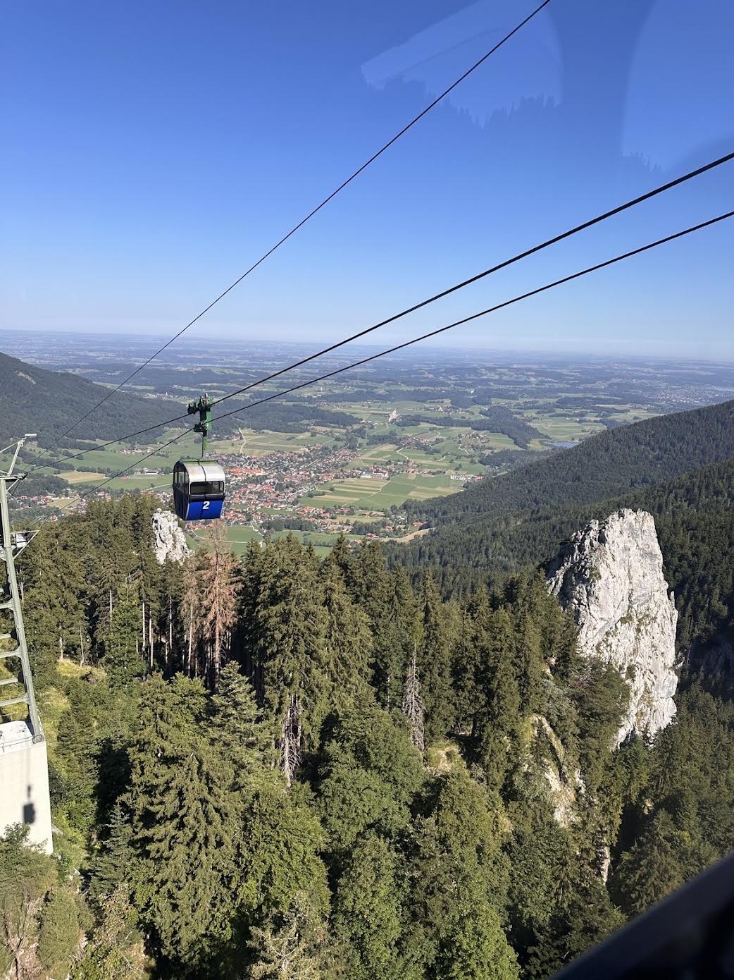 Beautiful views of Marburg captured from a gondola.