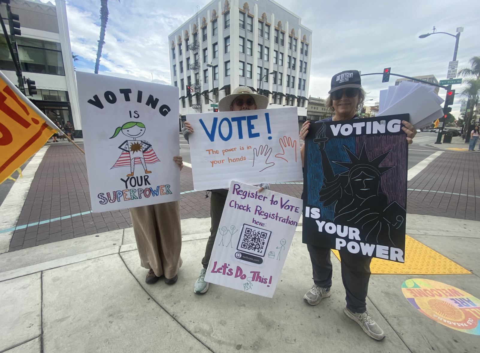Citizens out on the streets emphasizing how important it is to vote